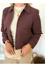 21Jewelz Cropped jasje met zakken - donker bordeaux