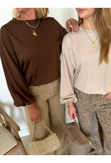 21Jewelz Sweater met pofmouw - beige