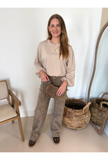 21Jewelz Sweater met pofmouw - beige