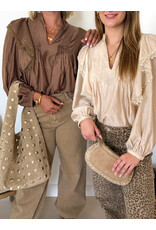 21Jewelz Blouse met ruffles - bruin