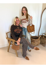 21Jewelz Trui met tekst "Brooklyn NYC" - beige/camel