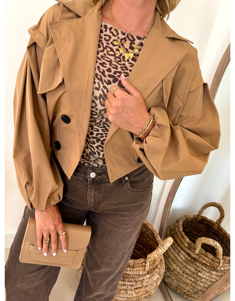 21Jewelz Cropped trenchcoat