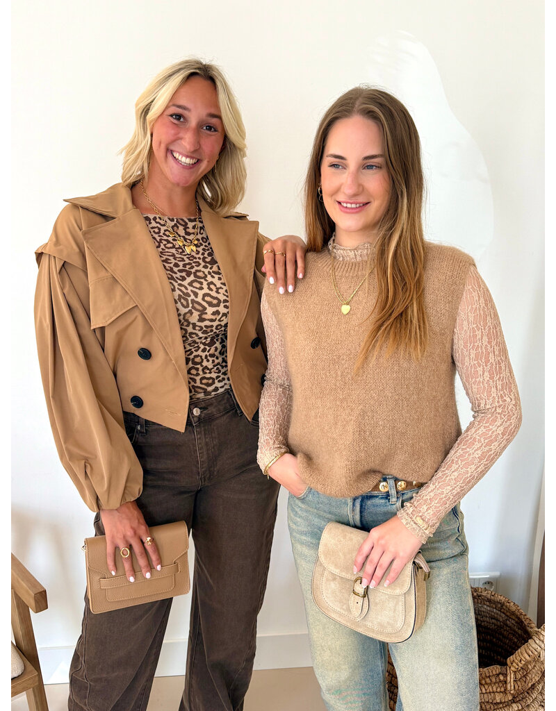21Jewelz Cropped trenchcoat