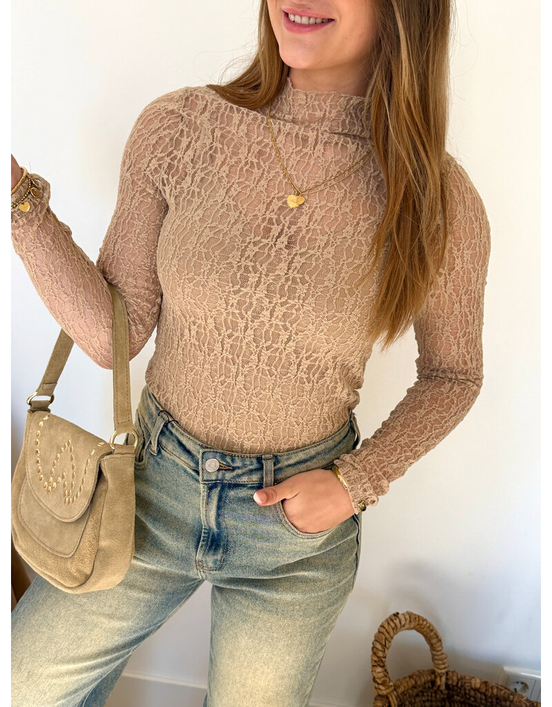 21Jewelz Kanten top - beige