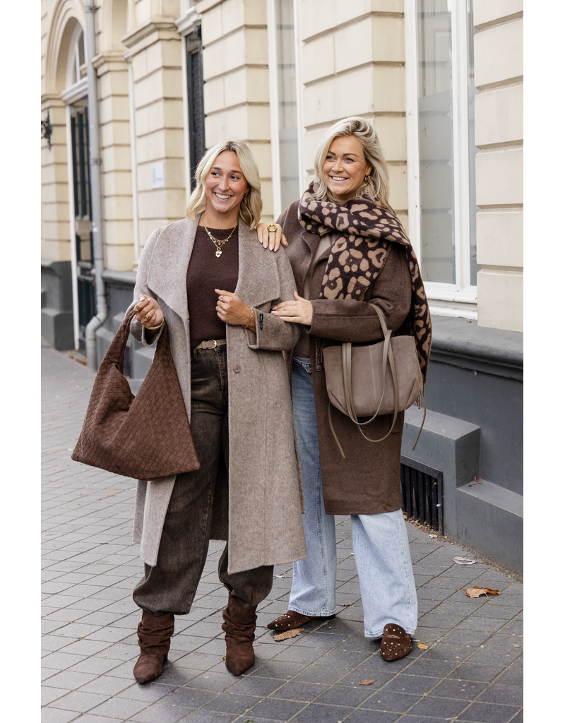 21Jewelz Manteljas met kraag - taupe