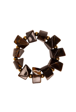 21Jewelz Armband met grove kralen - bruin