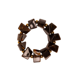 21Jewelz Armband met grove kralen - bruin