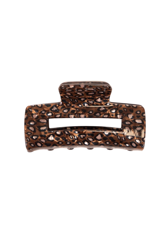 21Jewelz Grote haarklem met bruine print