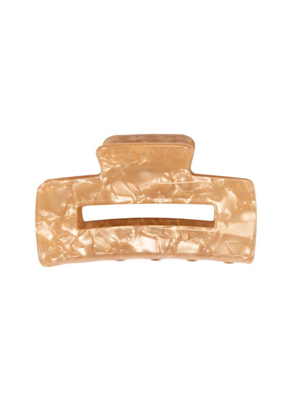21Jewelz Grote haarklem - beige marble