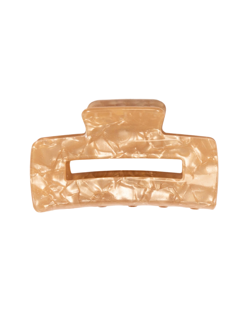 21Jewelz Grote haarklem - beige marble