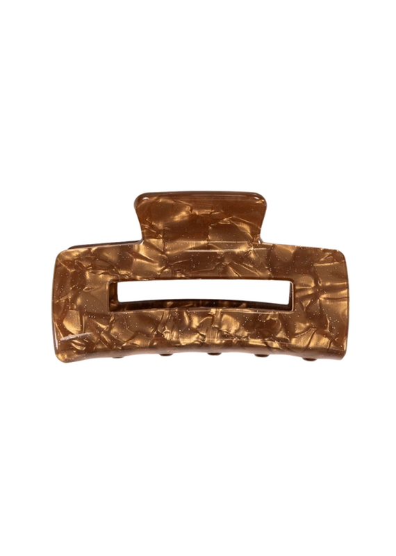 21Jewelz Grote haarklem - bruin marble