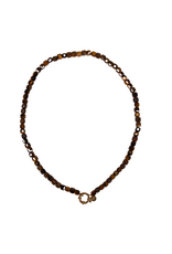 21Jewelz Ketting met kleine vierkante kralen - bruin