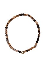21Jewelz Ketting met grote vierkante kralen - bruin