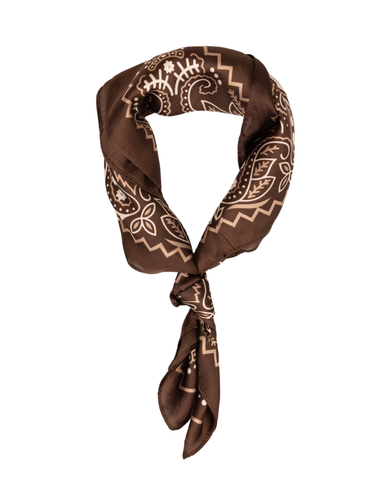21Jewelz Sjaal met paisleyprint - bruin