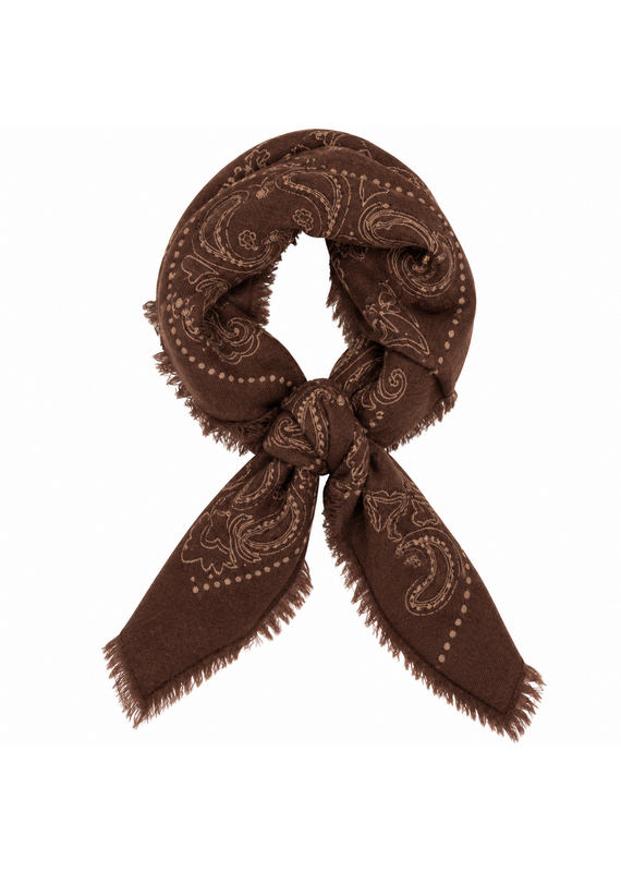 21Jewelz Sjaal met beige print - bruin