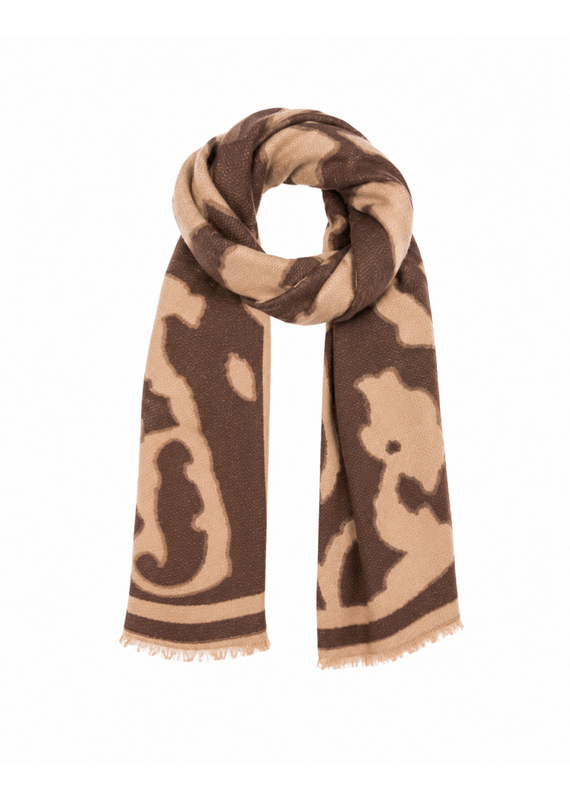 21Jewelz Sjaal met print en gouden lurex - beige/bruin