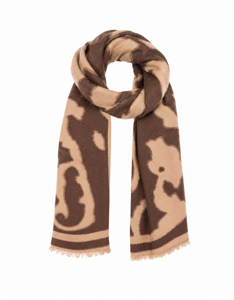 21Jewelz Sjaal met print en gouden lurex - beige/bruin
