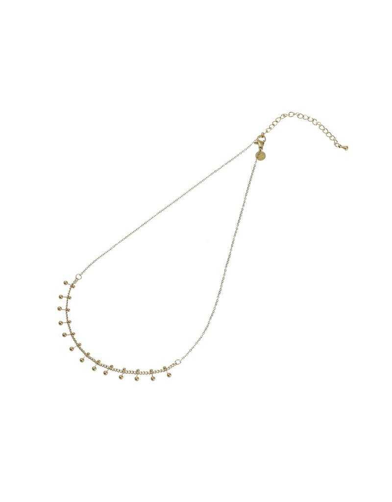 Go Dutch Label D&E | Ketting met gouden bolletjes