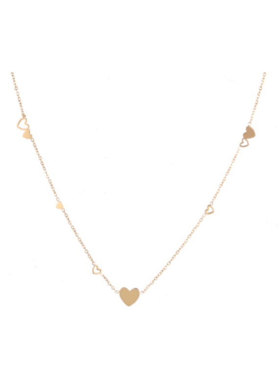 Go Dutch Label D&E | Cute hearts necklace