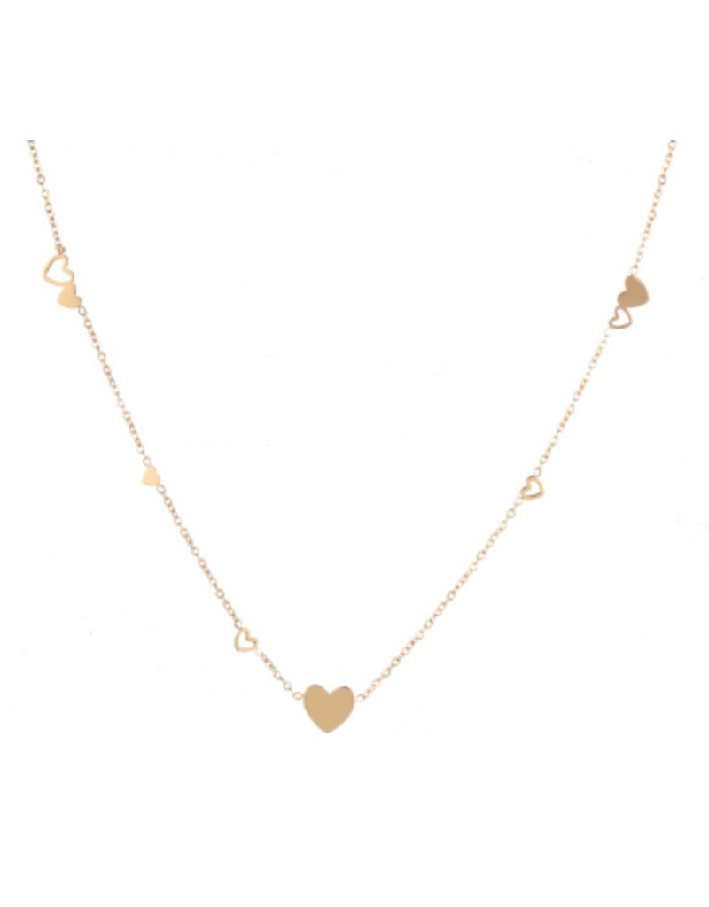 Go Dutch Label D&E | Cute hearts necklace
