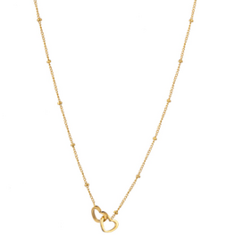 Go Dutch Label D&E | Double hearts necklace