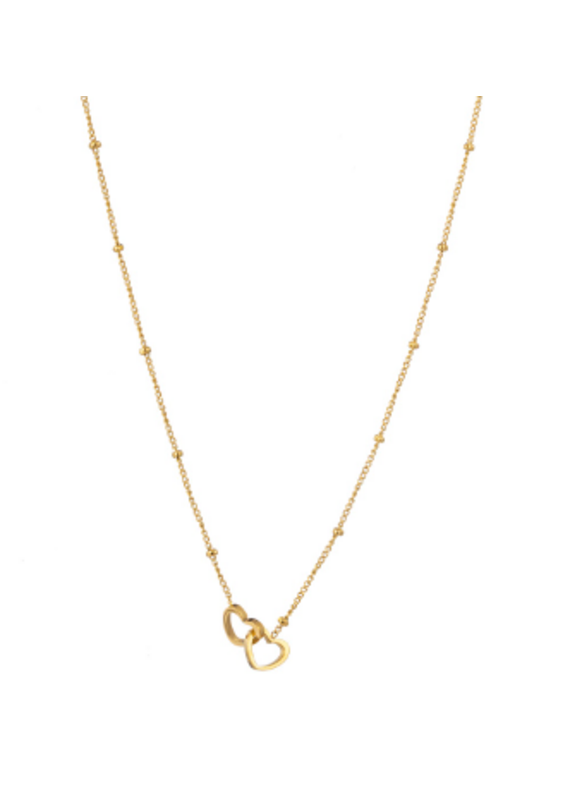 Go Dutch Label D&E | Double hearts necklace