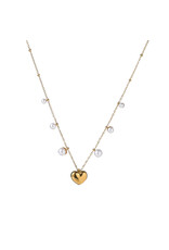 Go Dutch Label D&E | Pearls + heart necklace