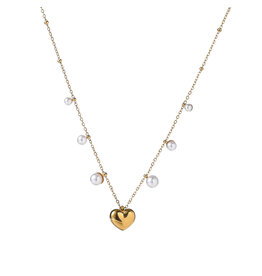 Go Dutch Label D&E | Pearls + heart necklace