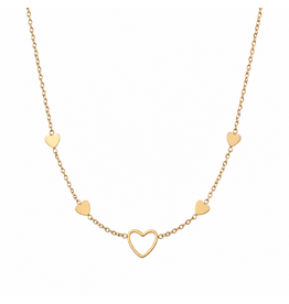 Go Dutch Label D&E | Fine hearts necklace