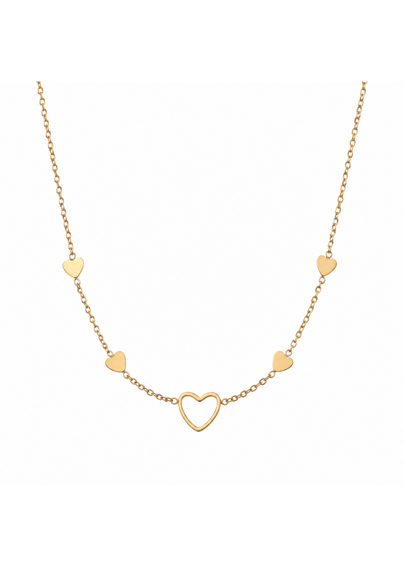 Go Dutch Label D&E | Fine hearts necklace