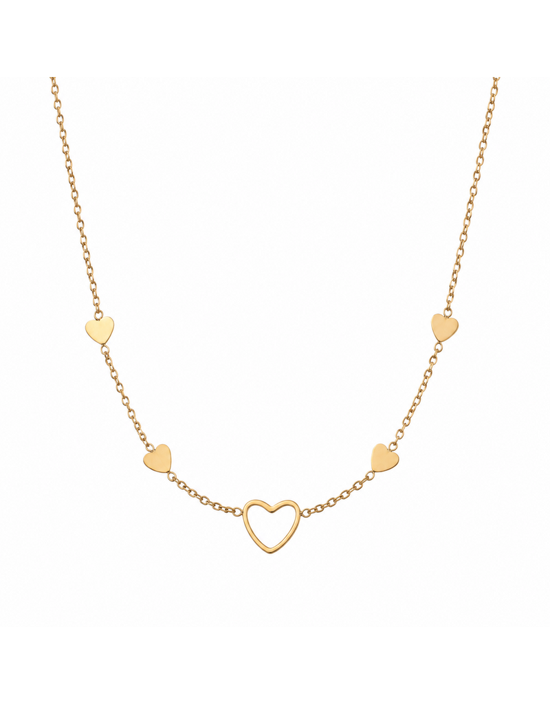 Go Dutch Label D&E | Fine hearts necklace