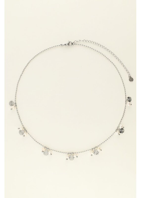 My Jewellery My Jewellery | Shapes ketting met zoetwaterparel & rondjes