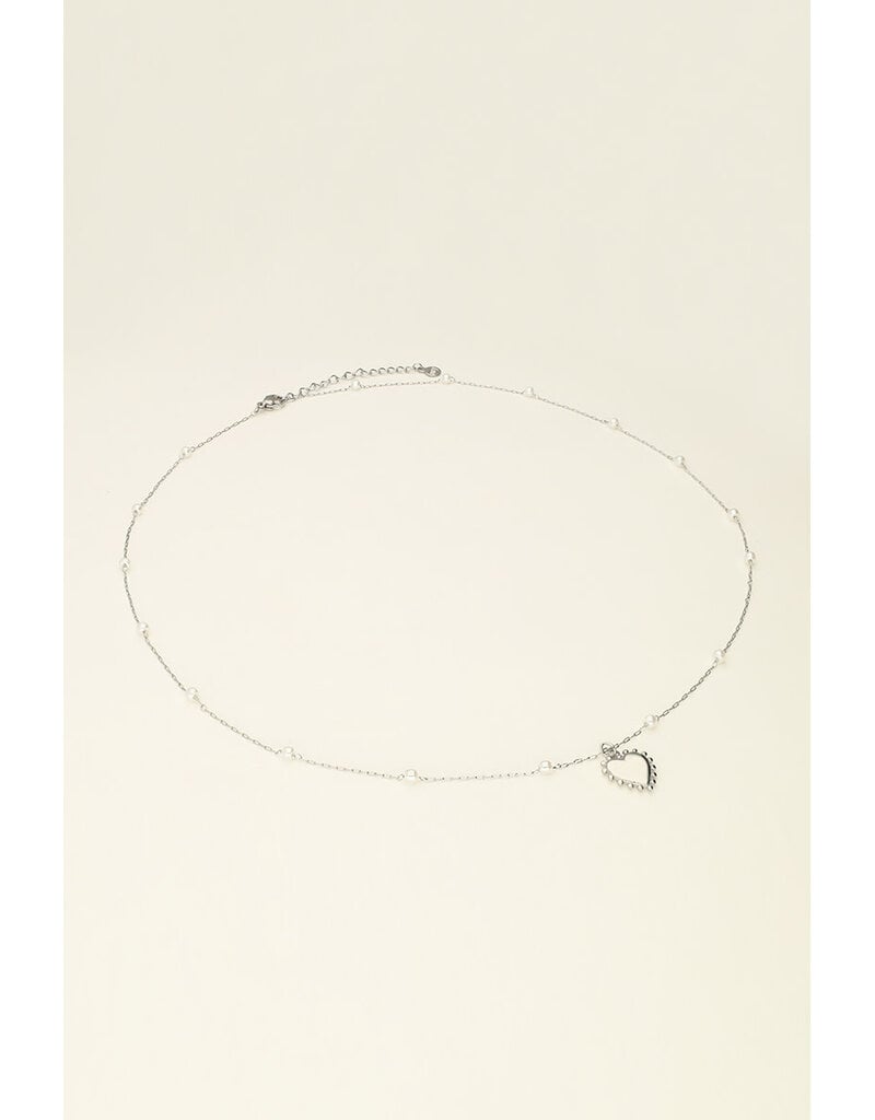 My Jewellery My Jewellery | Ketting met hartjes bedel en imitatieparels