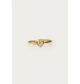 My Jewellery Ring met dubbel wit hartje
