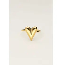 My Jewellery Minimalistische ring met statement hartje