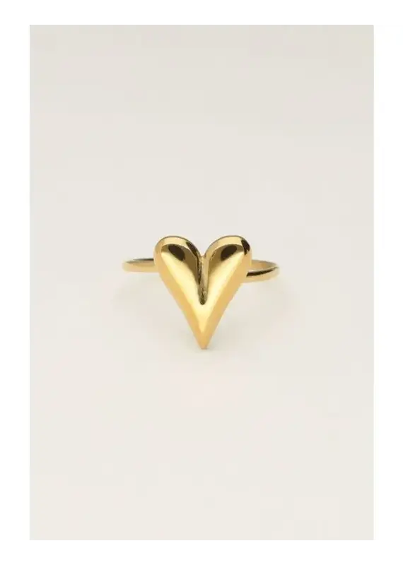 My Jewellery Minimalistische ring met statement hartje