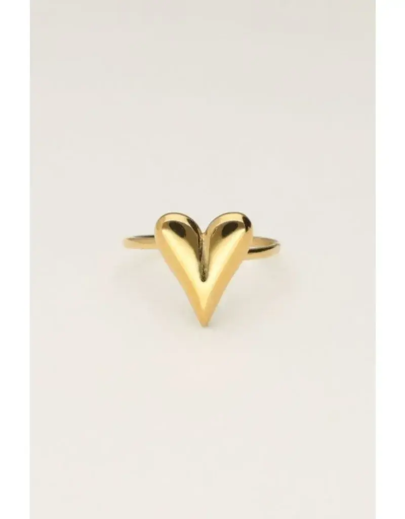 My Jewellery Minimalistische ring met statement hartje