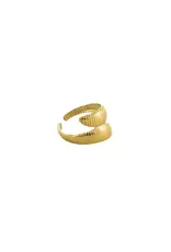 21Jewelz Gestreepte retro ring