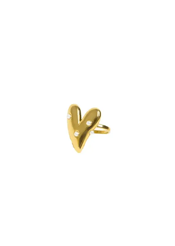 21Jewelz Ring met hart & parels