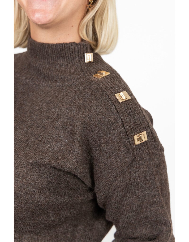 21Jewelz Trui met gouden details - bruin