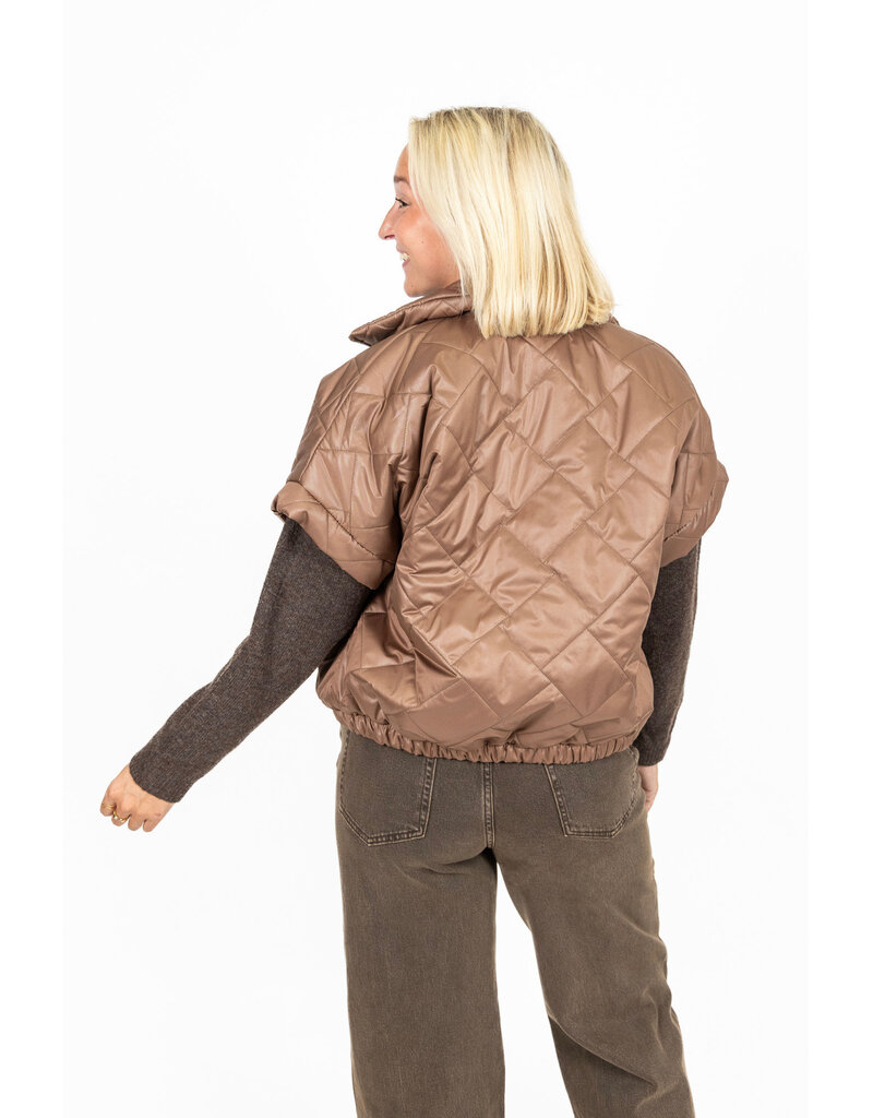 21Jewelz Gewatteerde bodywarmer - camel