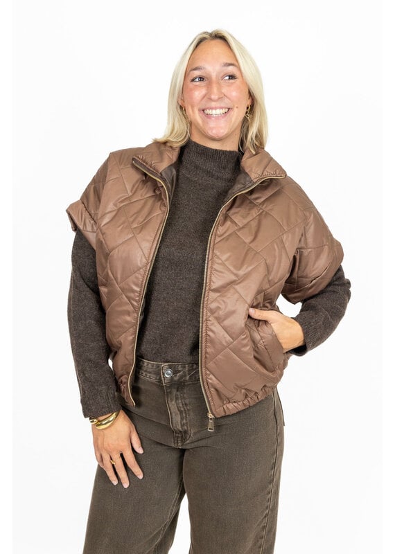 21Jewelz Gewatteerde bodywarmer - camel