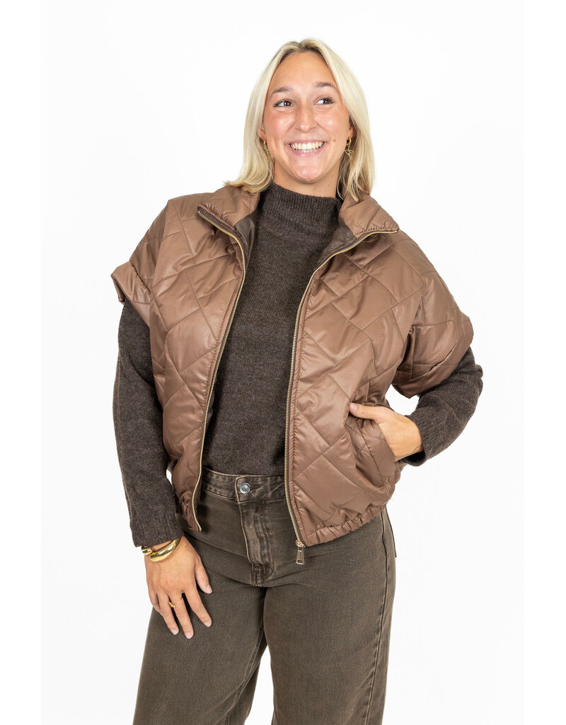 21Jewelz Gewatteerde bodywarmer - camel