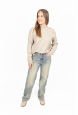 21Jewelz Trui met gouden details - beige