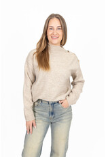 21Jewelz Trui met gouden details - beige