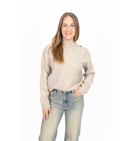 21Jewelz Trui met gouden details - beige