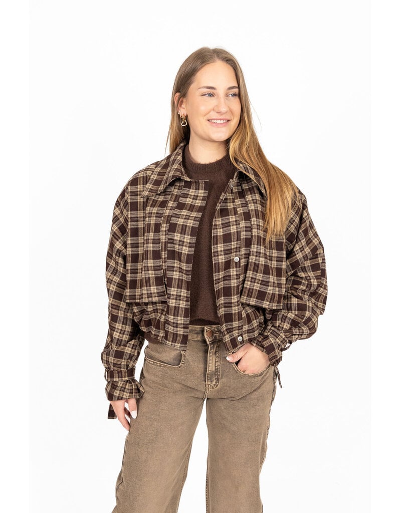 21Jewelz Geruit jasje - beige/bruin
