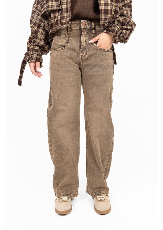 Jewelly Barrel jeans - washed taupe