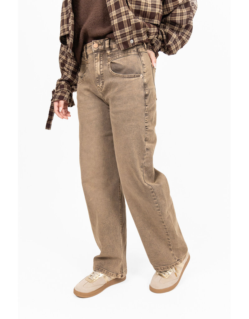 Jewelly Barrel jeans - washed taupe