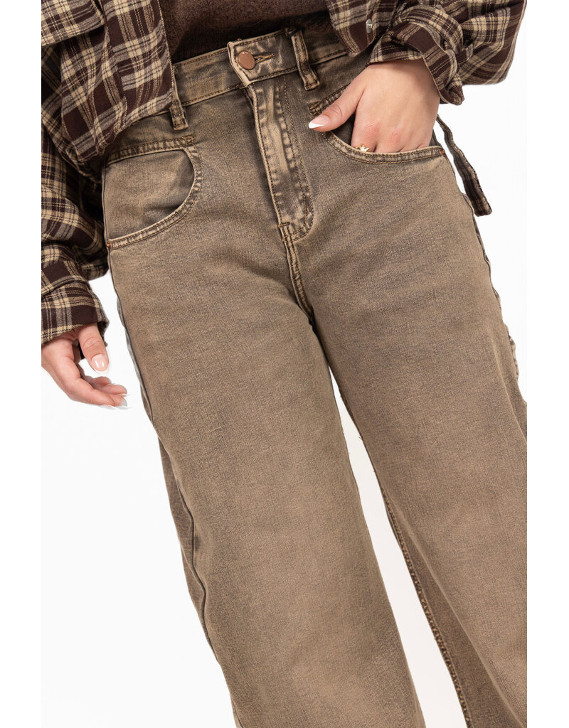 Jewelly Barrel jeans - washed taupe